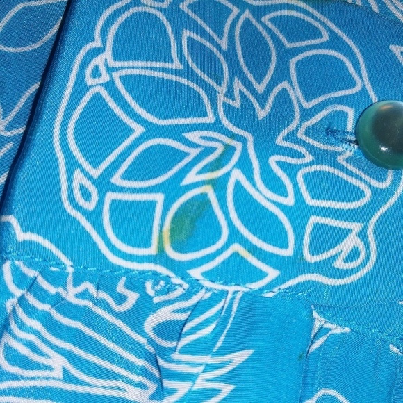 Vintage 80's Bob Mackie Silk Blouse M - Picture 7 of 8